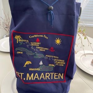 St Marteen beach tote bag backpack mint condition